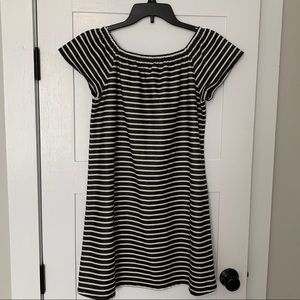 Madewell Striped Melody Off-the-Shoulder Dress M
